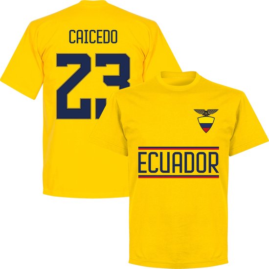 T-shirt Equateur Caicedo 23 Team - Jaune - L