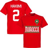 Marokko Hakimi 2 Team T-Shirt - Rood - XL
