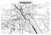 Fotobehang - Warsaw Map.