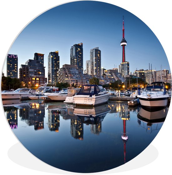 Les bâtiments de Toronto se reflètent dans la plaque en plastique Water Wall Circle Ø 140 cm