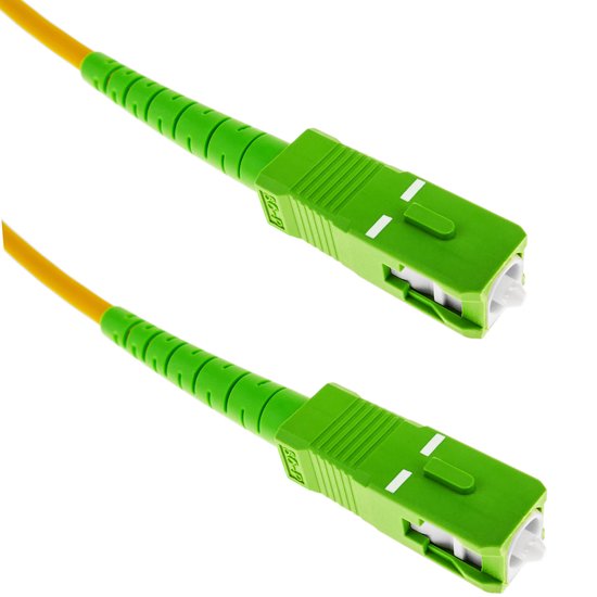 Cabo De Fibra Ótica BEMATIK Sc/Apc Para Sc/Apc Monomodo Smf Sx Os2 Simplex 9 125 Blindado Amarelo 3 Metros Mrkean 8434852174534