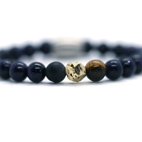 Bracelet Garçons mine d'or bleue - or lave 6mm - IbizaMen Kids