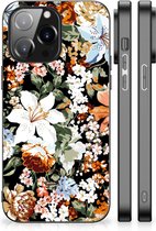 Bloemen Hoesje geschikt voor iPhone 14 Pro Max Dark Flowers