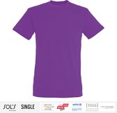 Sol's Heren T-Shirt 100% biologisch katoen Ronde hals Paars Maat S
