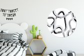 WallCircle - Wandcirkel - Muurcirkel - Lijn - Minimalisme - Design - Aluminium - Dibond - ⌀ 90 cm - Binnen en Buiten