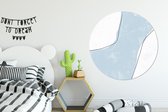 WallCircle - Cercle mural - Blauw - Minimalisme - Abstrait - Aluminium - Dibond - ⌀ 140 cm - Intérieur et extérieur