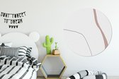 WallCircle - Wandcirkel ⌀ 140 - Lijn - Pastel - Design - Ronde schilderijen woonkamer - Wandbord rond - Muurdecoratie cirkel - Kamer decoratie binnen - Wanddecoratie muurcirkel - Woonaccessoires