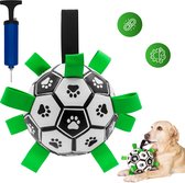 Honden Speelgoed Bal Voetbal Extra Sterk Met Handvaten Ball Hondenbal - 18 cm - Dutchwide