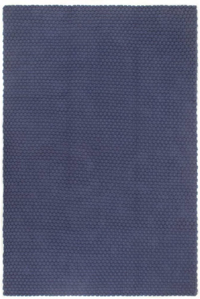 vidaXL - Vloerkleed - rechthoekig - 160x230 - cm - katoen - marineblauw