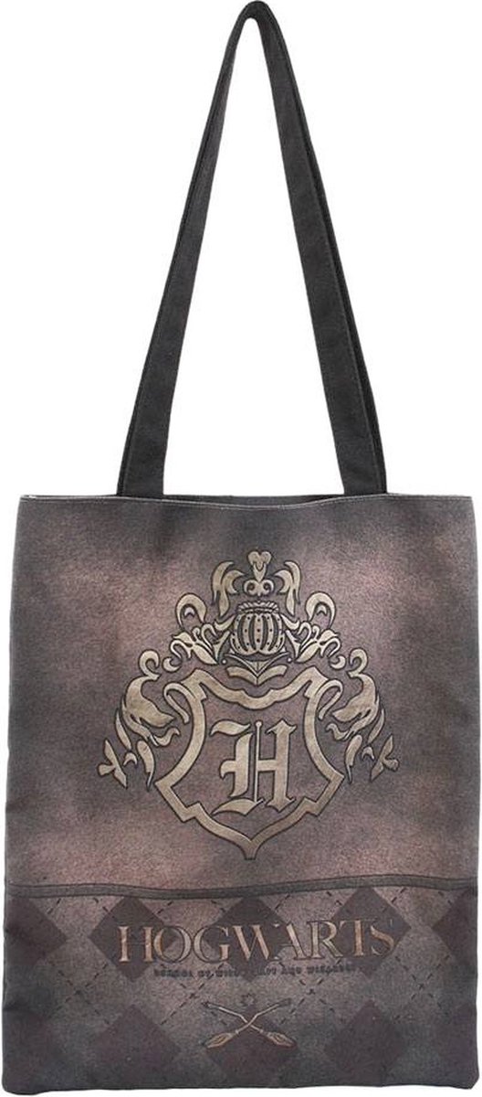 Karactermania Harry Potter - Hogwarts Logo Tote bag - Zwart
