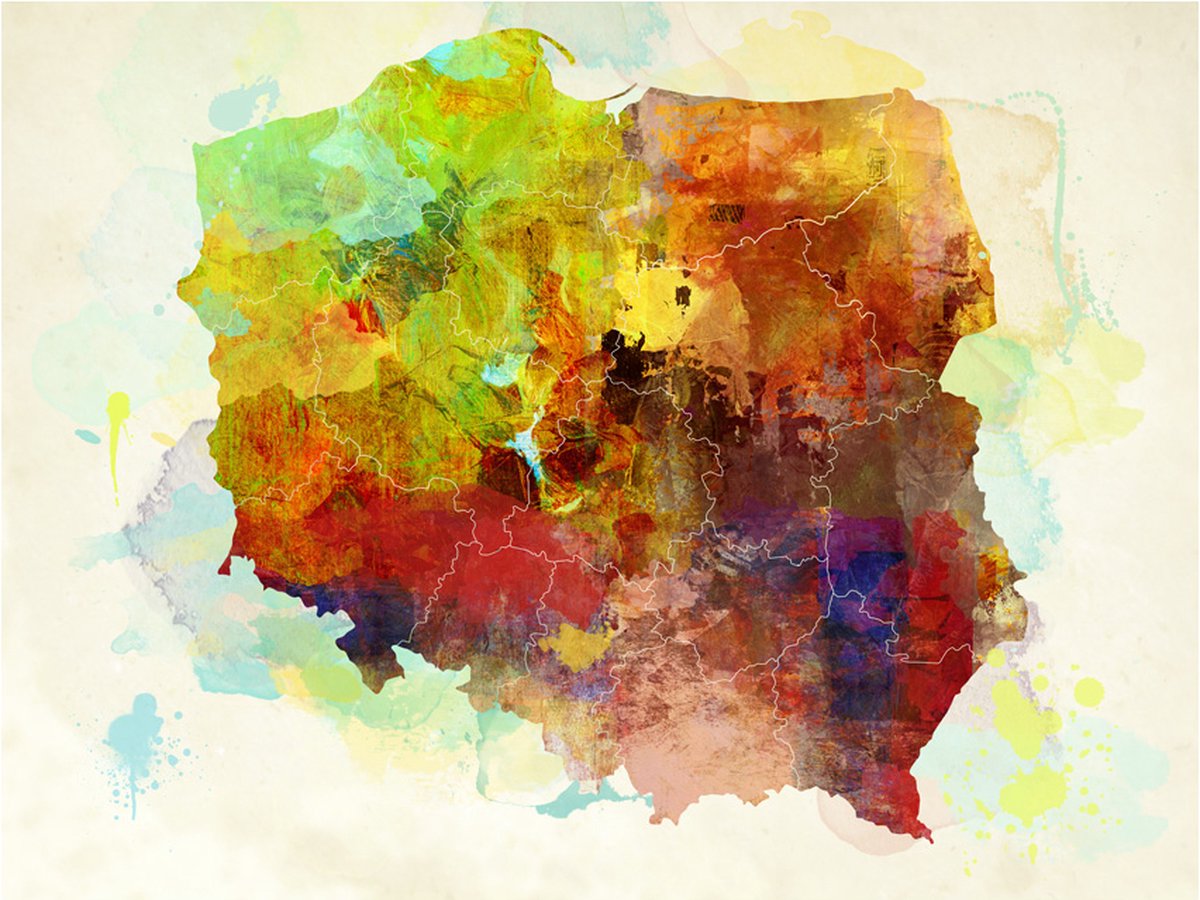 Fotobehang - Map (Poland).