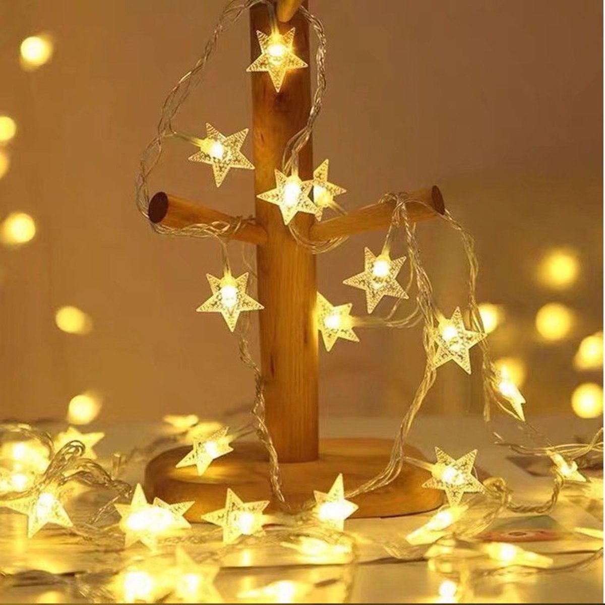 Led-lichtsnoer, 5 m, 50 leds, kerstboom, decoratieve kerstverlichting, USB voor de kerstboomfeest, bruiloftstuin
