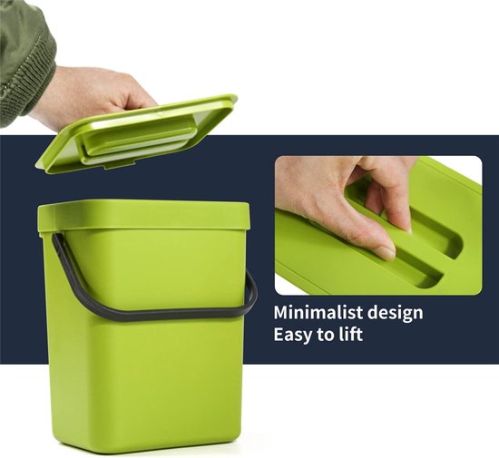 Spetebo Abfalleimer mit Schwingdeckel - 3er Set - 35 L - Mülleimer Abfallsammler Abfallbehälter