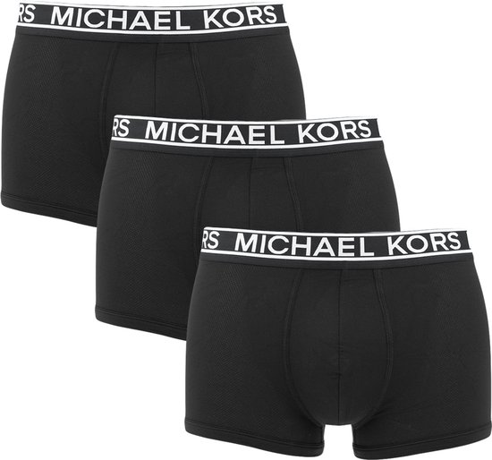Michael Kors 3P microfiber boxer trunks zwart