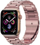 Horloge Band Geschikt Voor Apple Watch 1-8 / SE (42/44/45 mm) Roestvrij Staal Schakels - Rose Goud