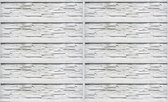 Fotobehang - Vlies Behang - Witte Sierstenen Muur - 208 x 146 cm