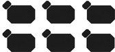 Krumble Placemat met onderzetter - Set van 6 - Onderleggers met lederlook - Kunstlederen effen placemats - Tafeldecoratie - Waterafstotend - Makkelijk schoon - Krasbestendig - Achthoekig - Zwart