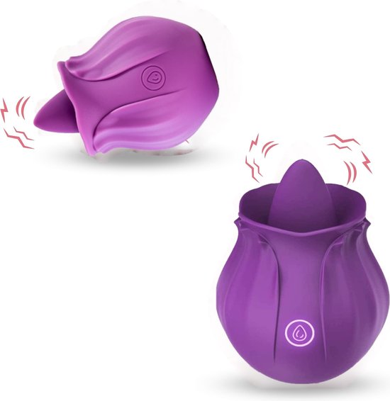 Siliconen tong vibrator- vibrators voor vrouwen -beffen- lik vibrator - clitoris stimulator- 10 vibratie lik standen- met oplaadbare usb kabel- sex toys- seksspeeltjes- Erotiek voor vrouwen