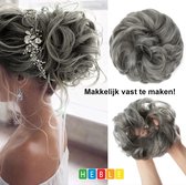 Curly Haar Wrap Extension Grijs -Haarstukje - hair extensions clip in - hair clip in extensions - hair extensions clip in Gray - van Heble®