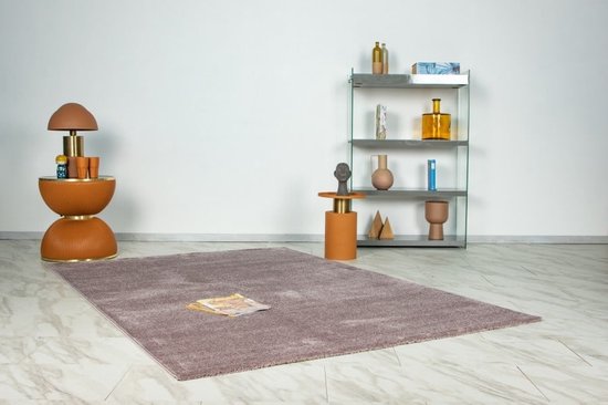 Flycarpets Romanica Modern Effen Vloerkleed - Pastel Paars - 160x230 cm