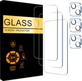 Lot de 3 protecteurs d'écran en Glas Tempered Glass iPhone 15 – Protecteur d'écran pour objectif d'appareil photo iPhone 15 – Protecteur d'écran d'appareil photo en Tempered Glass 9H, lot de 3