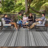 Outdoor tapijt, 150 x 240 cm, waterdicht, balkontapijt, kleurecht, buitentapijt, waterdicht, picknickdeken, ritssluiting, camping, tapijt, robuust tapijt voor tuin, patio, licht, groot,