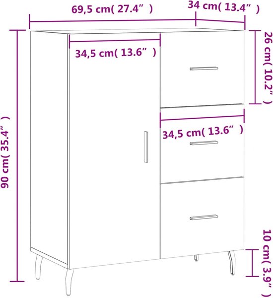 vidaXL-Dressoir-69,5x34x90-cm-bewerkt-hout-grijs-sonoma-eikenkleurig