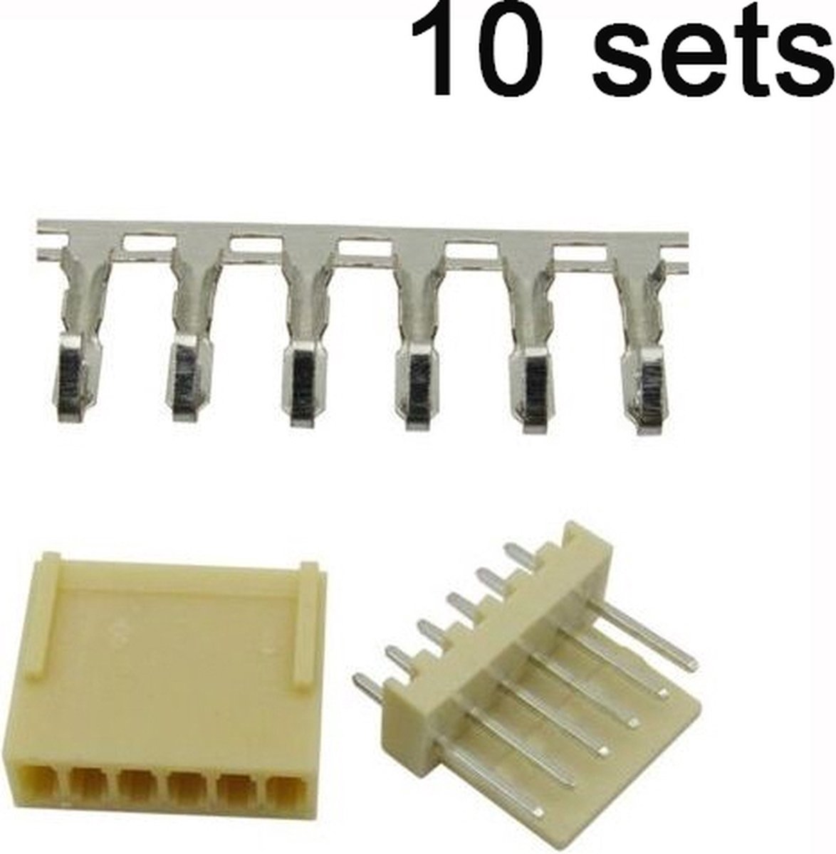 KF2510-6P 6pin Connector set recht 10 sets