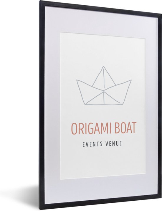 Fotolijst incl. Poster - Origami - Boot - Quotes - Origami boat events