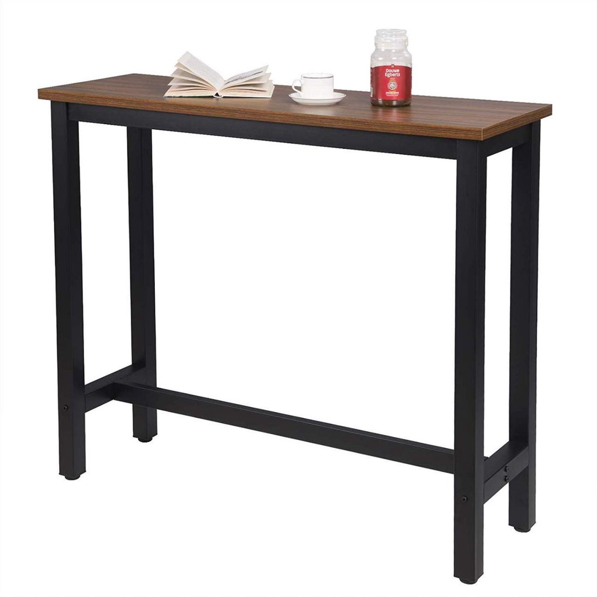 Happyment Bartafel Jamaica - Voor binnen - Keuken - Hout - Metaal - Rechthoekig - Zwart/bruin - 120x40x100cm
