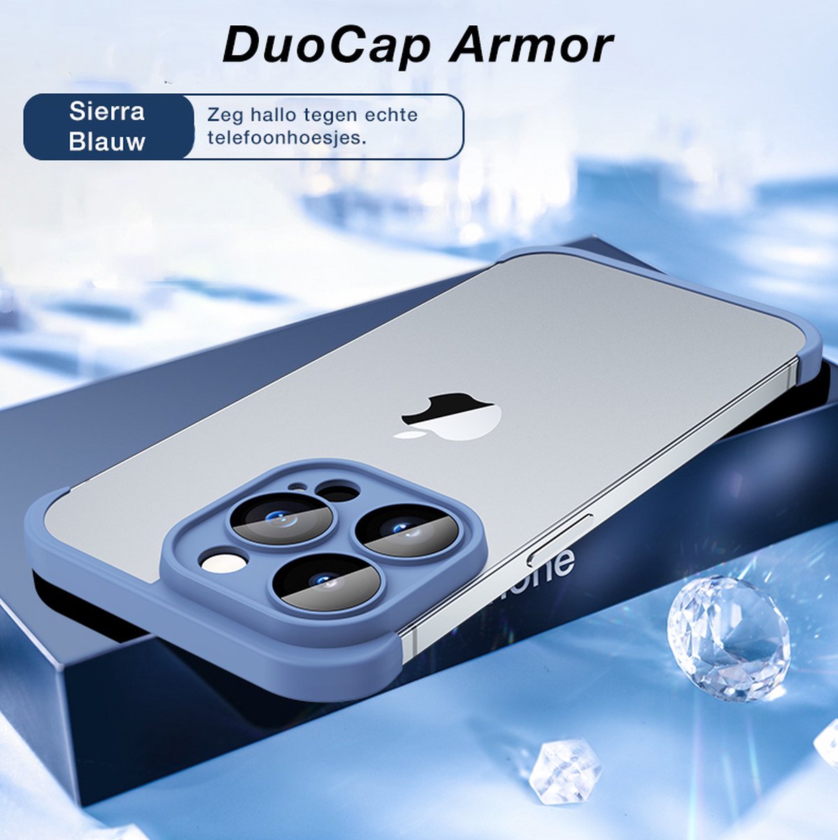 iPhone 14 Plus Luxe Hoek Rand Beschermhoes van DuoCap Armor - Telefoonhoesje - Hoek Rand Bescherming - Siliconen Schokbestendige