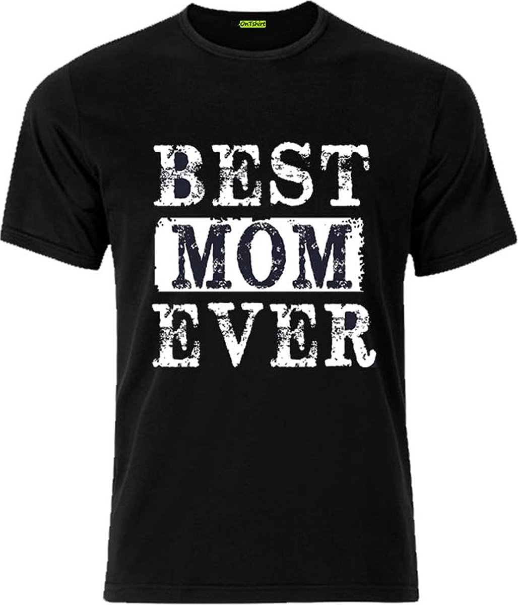 PicOnTshirt - Teetalks Series - T-Shirt Dames - T-Shirt Met Print - T-Shirt Met 'Beste Mama Ooit' Print - Grappig en Casual T-Shirt Voor Moederdag - Kerstcadeau & Sintcadeaus - Zwart - Dames M