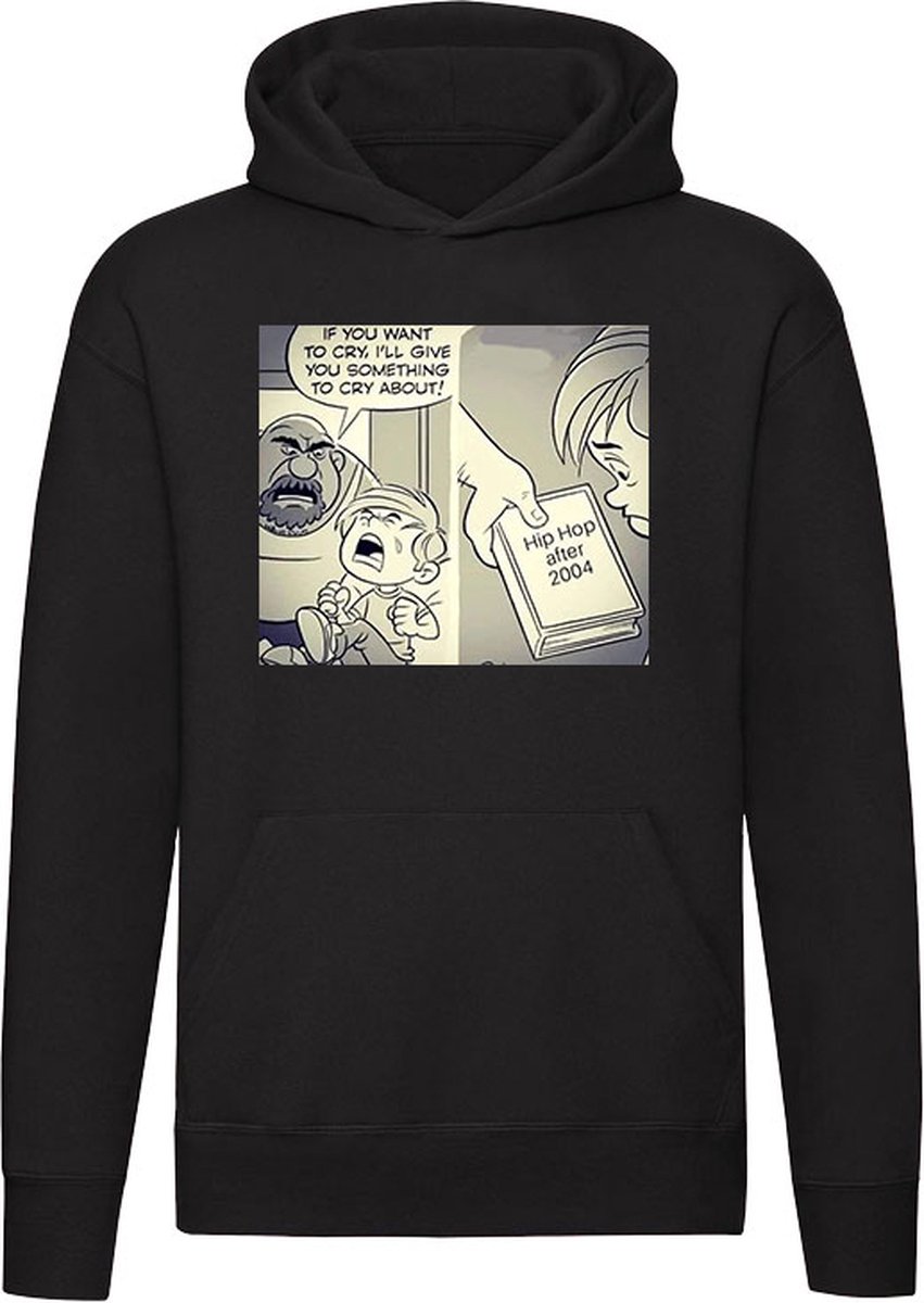 Hip hop na 2004 Hoodie - muziek - rap - music - huilen - baby - humor - grappig - unisex - trui - sweater - capuchon