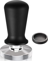 Espresso tamper van roestvrij staal, barista-stempel met aandrukkracht, innovatieve tamper als set met siliconenmat 58 mm ..