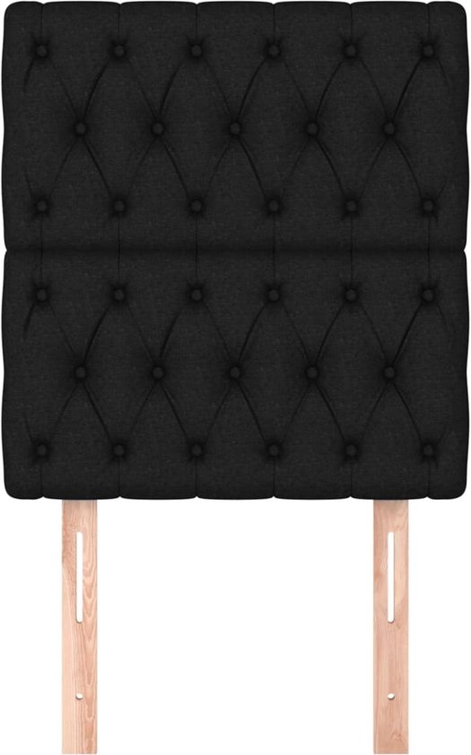Têtes de lit vidaXL - 2 pièces - Tissu - Zwart - Oreiller - Confort de sommeil - Décoration de lit - Classique