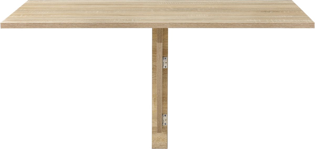 Tafel Bureau Dina - Opvouwbaar - Voor Wandmontage - 100x60x58 - Houtkleurig - Spaanplaat - Modern Design