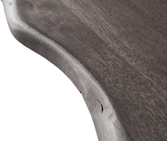 Table à manger Edge acacia platine 200x100 XL structure en V acier plat noir table à manger Live Edge