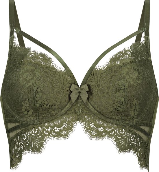 Hunkemöller Dames Lingerie Voorgevormde longline beugel bh Marilee - Groen