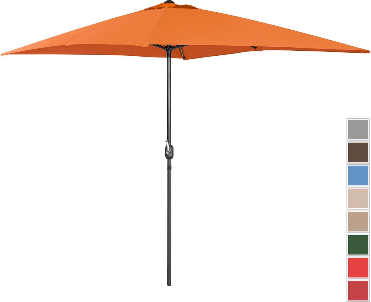 Uniprodo Parasol groot - oranje - rechthoekig - 200 x 300 cm