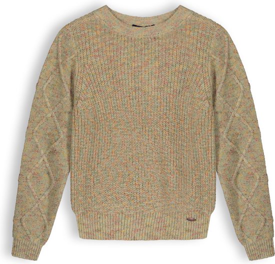 Nobell Keson Girls Nebs Yarn Sweater Marron Pulls & Gilets Filles - Pull - Sweat à capuche - Cardigan - Beige - Taille 158/164