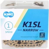 Ketting Kmc K1 Sl Narrow Sl Narrow, 1/2 X 3/32, Ti-N Goud