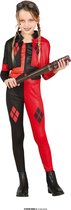 Guirca - Harley Quinn Kostuum - Rebelse Harley Biker - Meisje - Rood, Zwart - 3 - 4 jaar - Carnavalskleding - Verkleedkleding