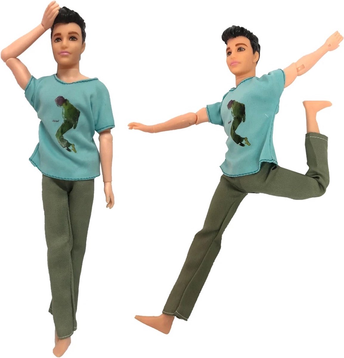 Isa's Friends® Poppenkleertjes - 5 Outfits voor Mannen poppen - Geschikt voor o.a Barbie - Setje 'Sem' — afbeelding 3