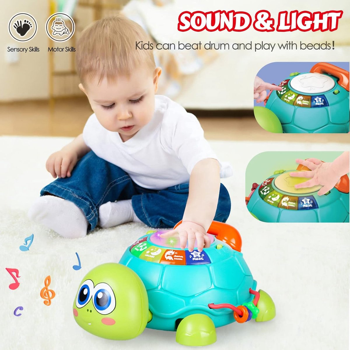 Jouet musical tambour à main Montessori jouets pour bébés garçons