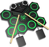 Elektrisch Drumstel - Drumset - Digitaal Drumstel - Drumpad - 9 Siliconen Pads - Ingebouwde Luidspreker - Drumstel met Drumstokken en Voetpedalen - Draagbare Kids Drum Set