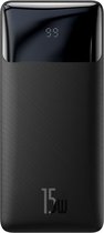 Baseus Bipow 30.000 mAh Powerbank Zwart | Hoge Capaciteit Met Display | 15W USB-C & USB-A | Geschikt voor Samsung, iPhone en andere smartphones