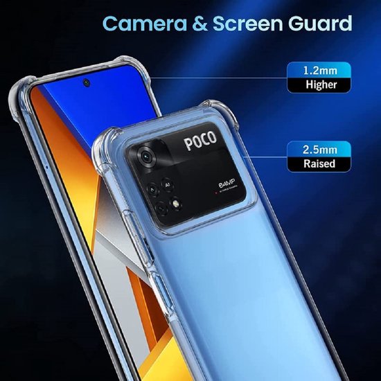 Coque LuxeBass adaptée pour Xiaomi Poco X4 Pro - AntiShock - TPU - Transparente - coque de téléphone - housse de téléphone portable - housses de téléphone portable