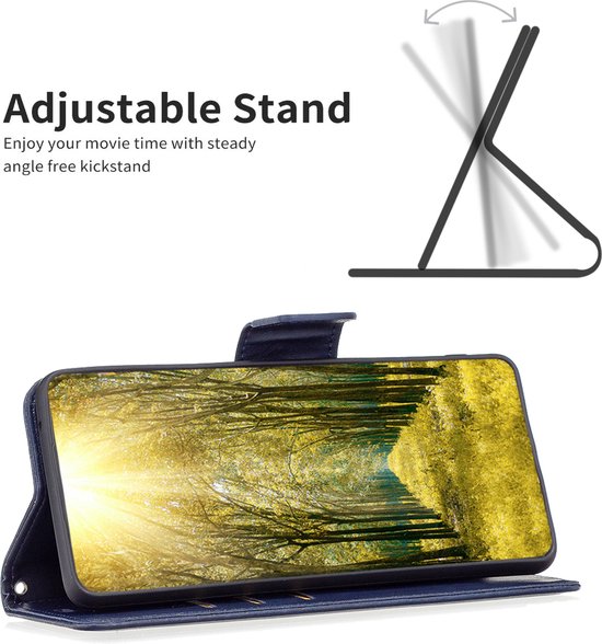 Etui LuxeBass adapté pour Oppo A96 - Etui livre - Marron - Etui portefeuille - Etui pour téléphone - Housse pour téléphone portable - Etuis pour téléphone