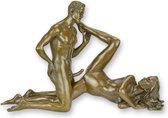 Femme nue et homme - Sculpture en bronze - Sculpture Érotique - 12,7 cm de haut