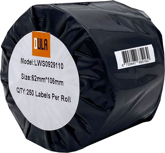 DULA Dymo Compatible labels - Wit - S0929110 - Grote naambadgekaartjes ...